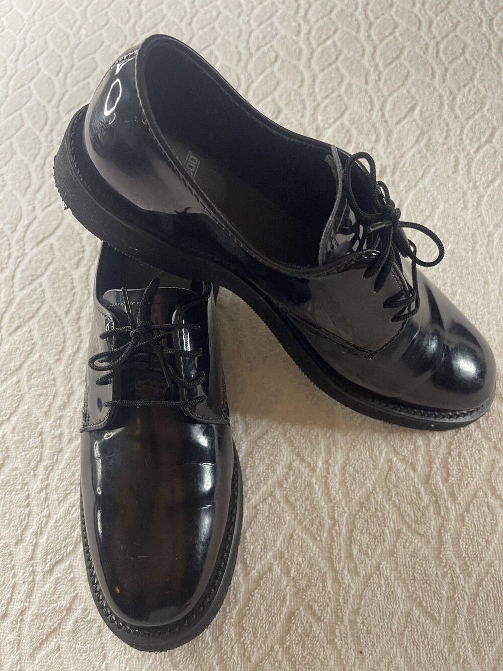 Thorogood Clarino SZ 6.5 Oxford Uniform, Work Women's Shoes High-Gloss, Black